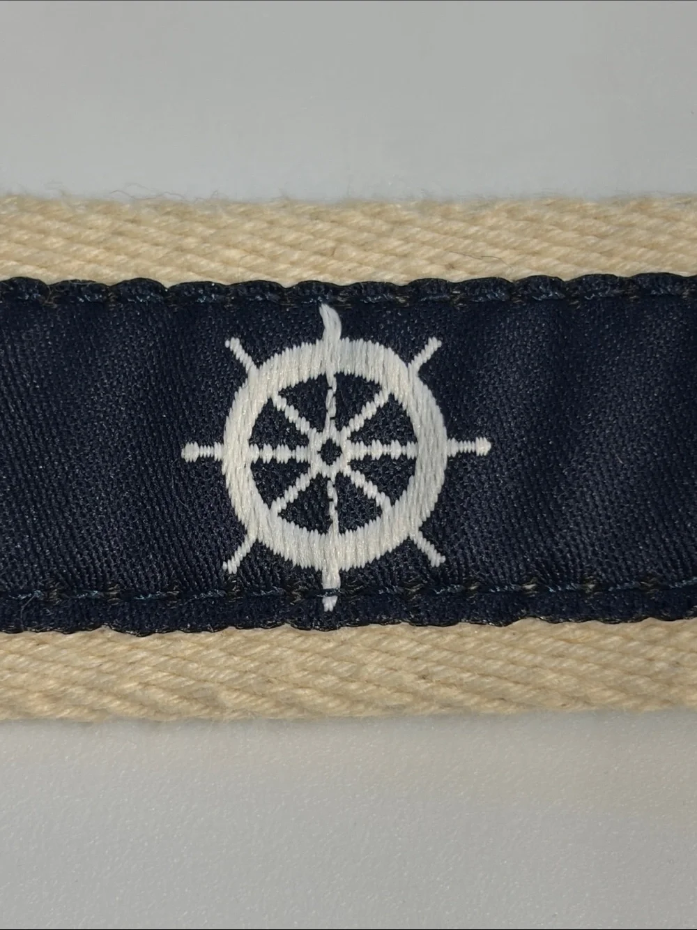 Brooke's Brothers Men's Embroidered Belt Size 38? Sailboat Anchor Preppy Frat